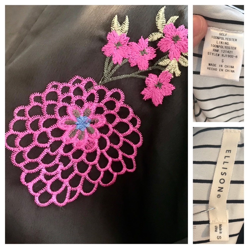 Cosima embroidered satin kimono jacket cover up - Picture 8 of 8
